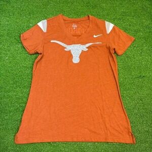 Nike‎ Texas Longhorns Women's Large V-Neck Short Sleeve Shirt Sporty Active